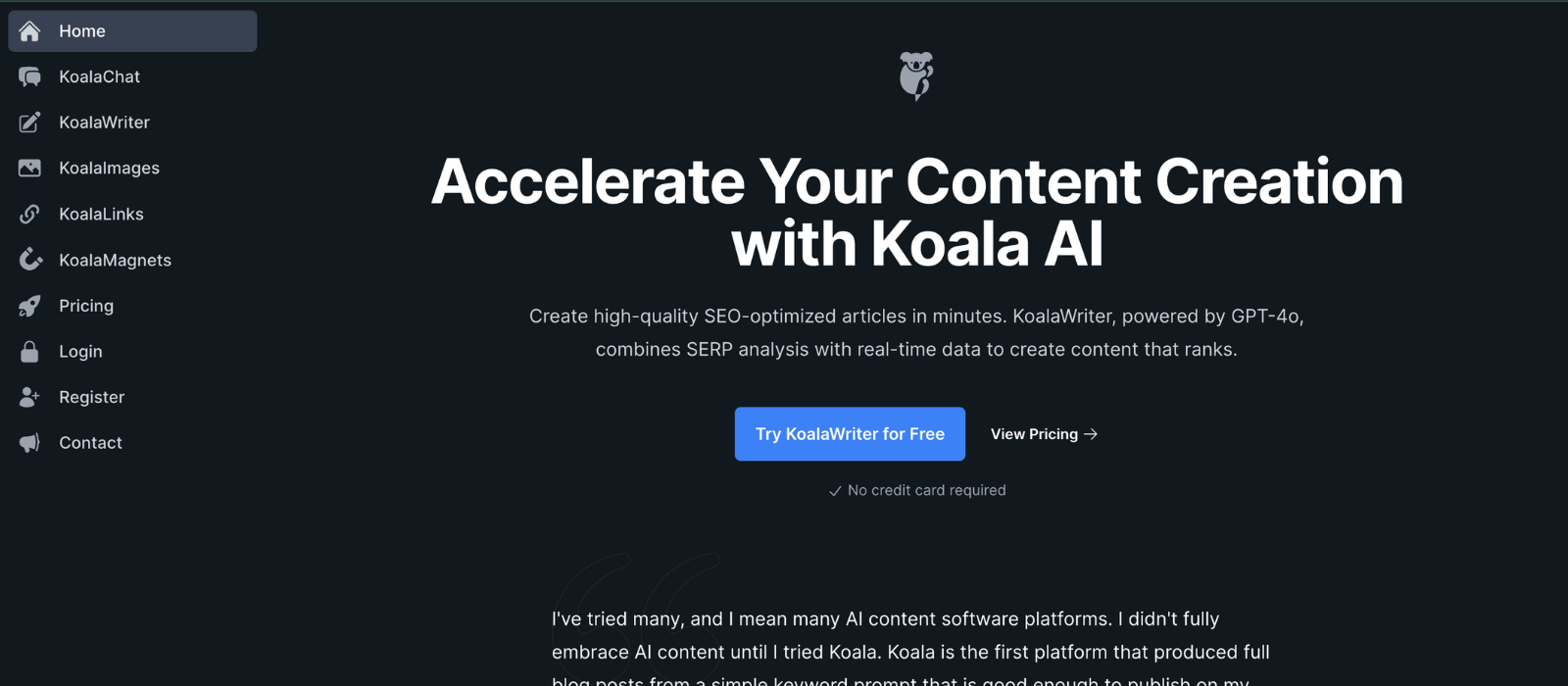 best AI SEO tools koala ai