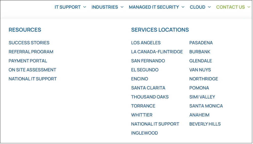 location pages