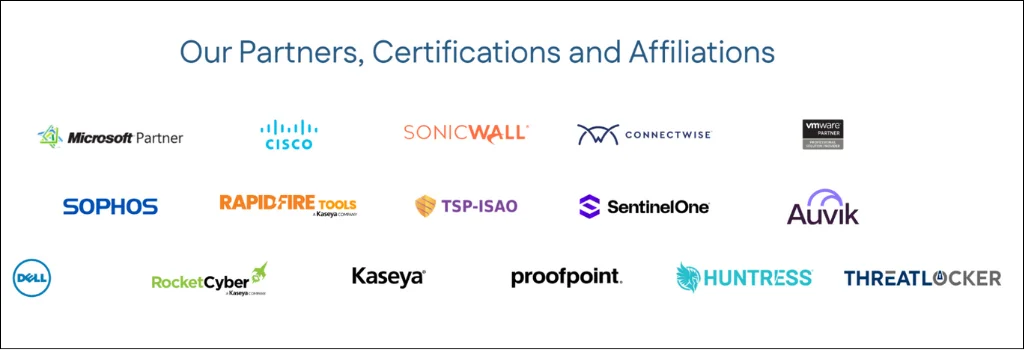 partners, certifications, and affiliations