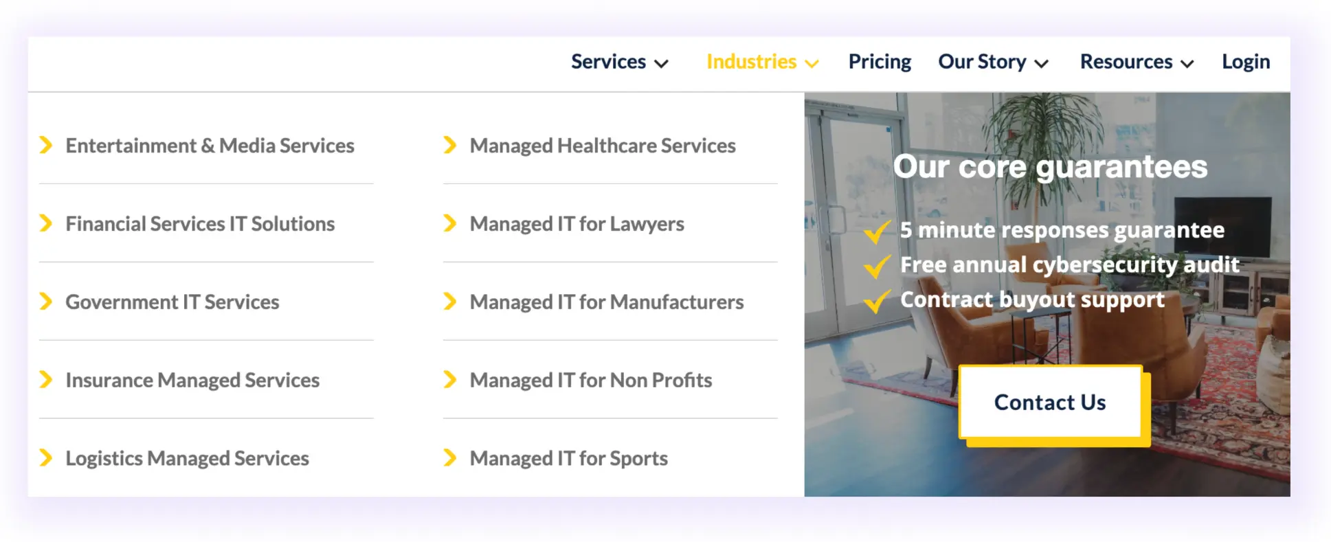 Industry Pages for MSPs