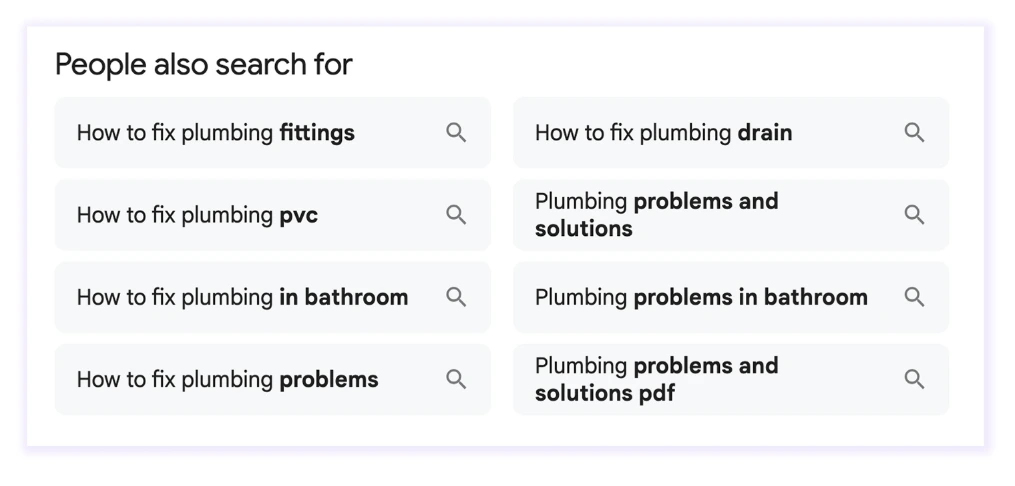 People Also Ask doe Home service SEO