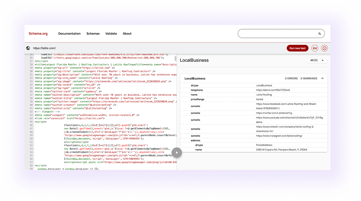 schema markup roofing service seo