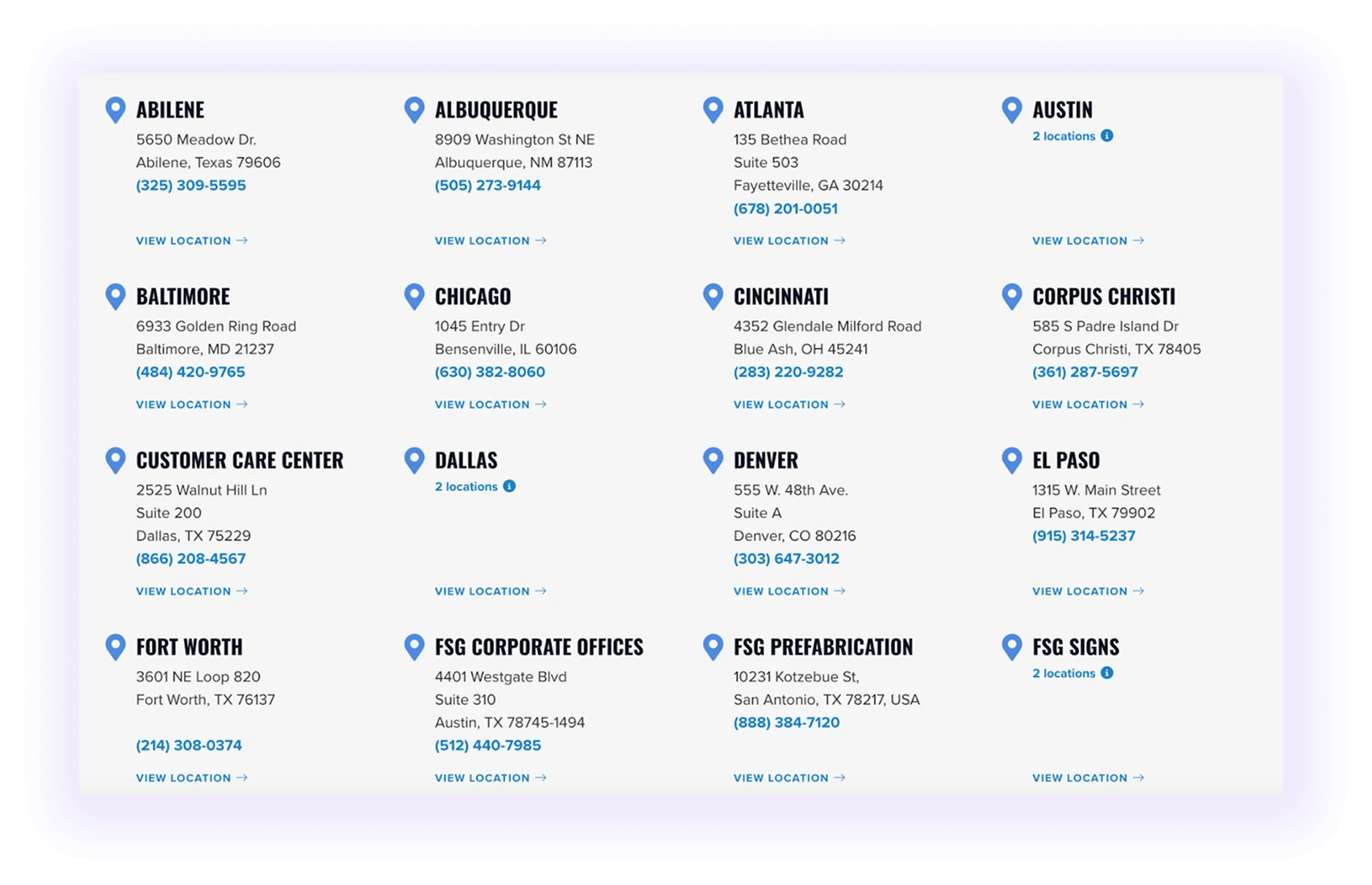 location service pages for electrician SEO