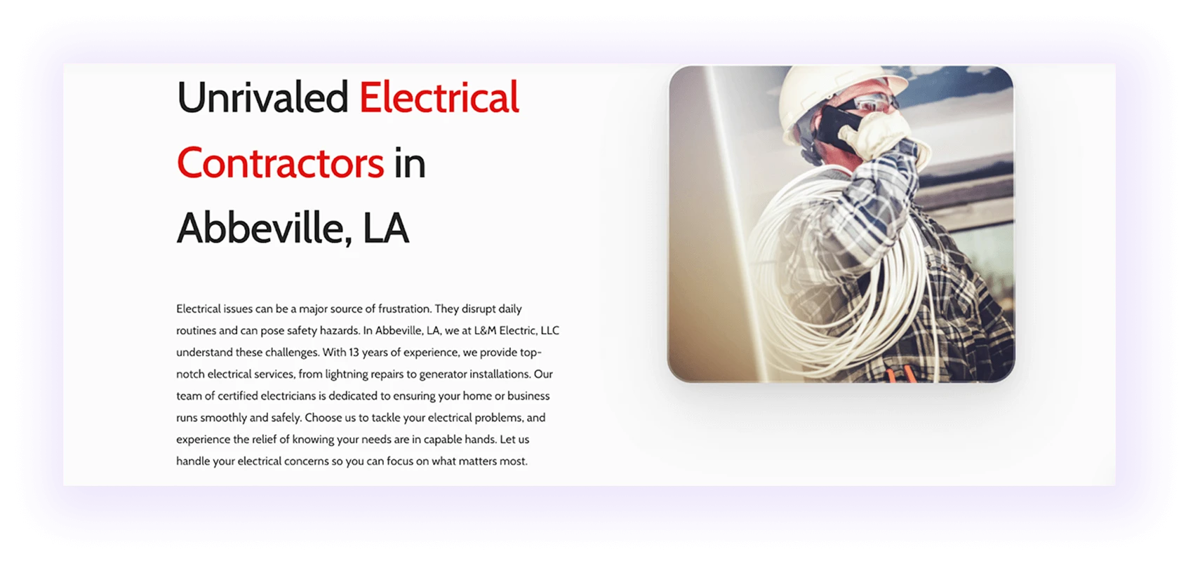 title optimiztion for local SEO for electricians