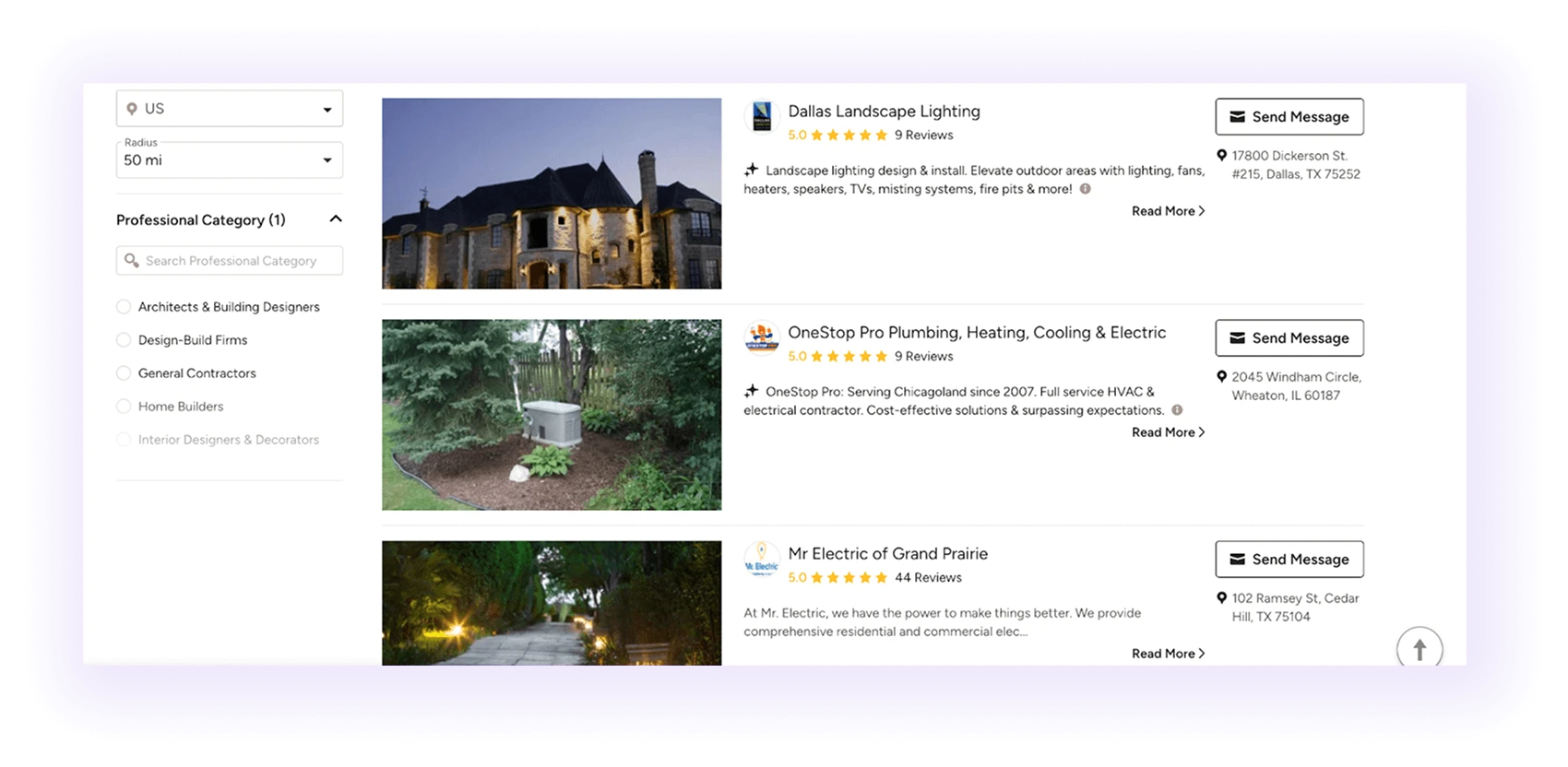 directory listings for Electrician SEO