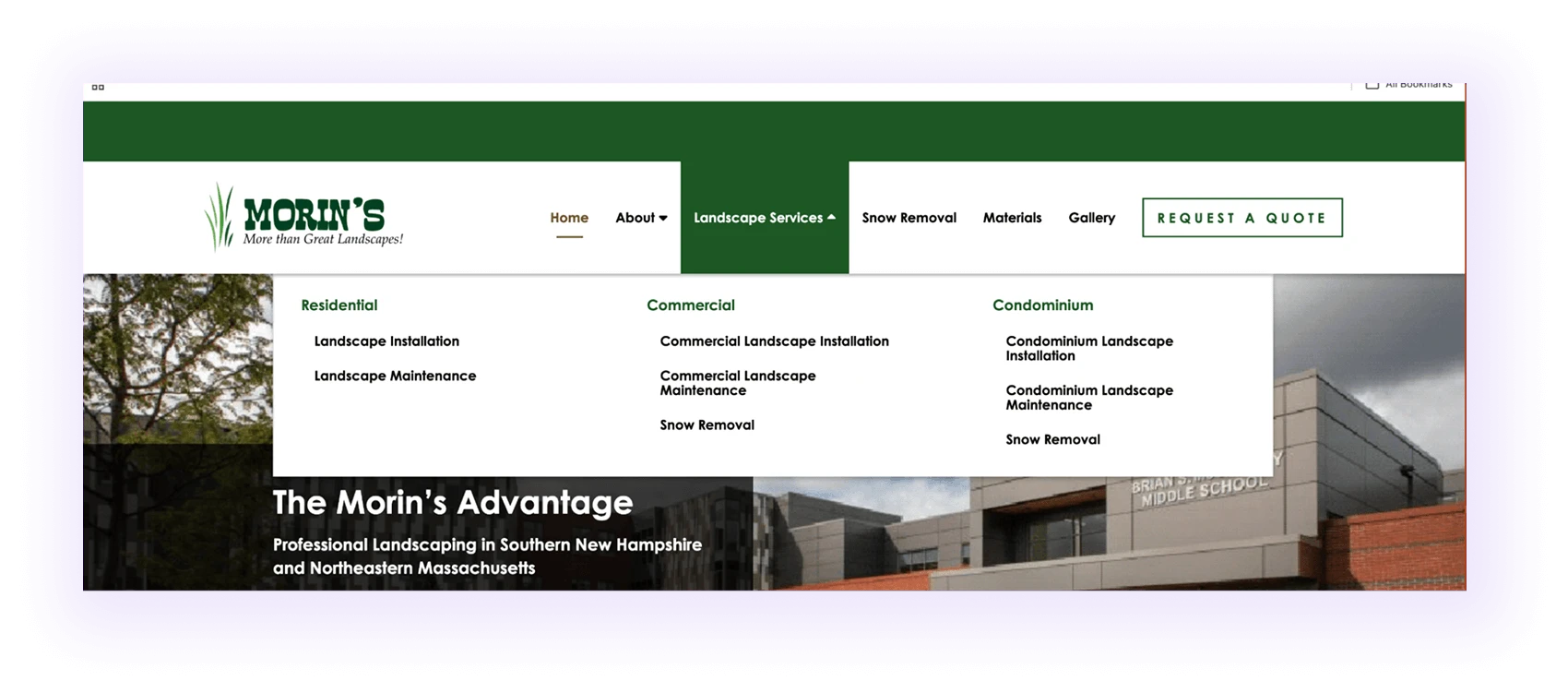 Industry pages for landscaper SEO