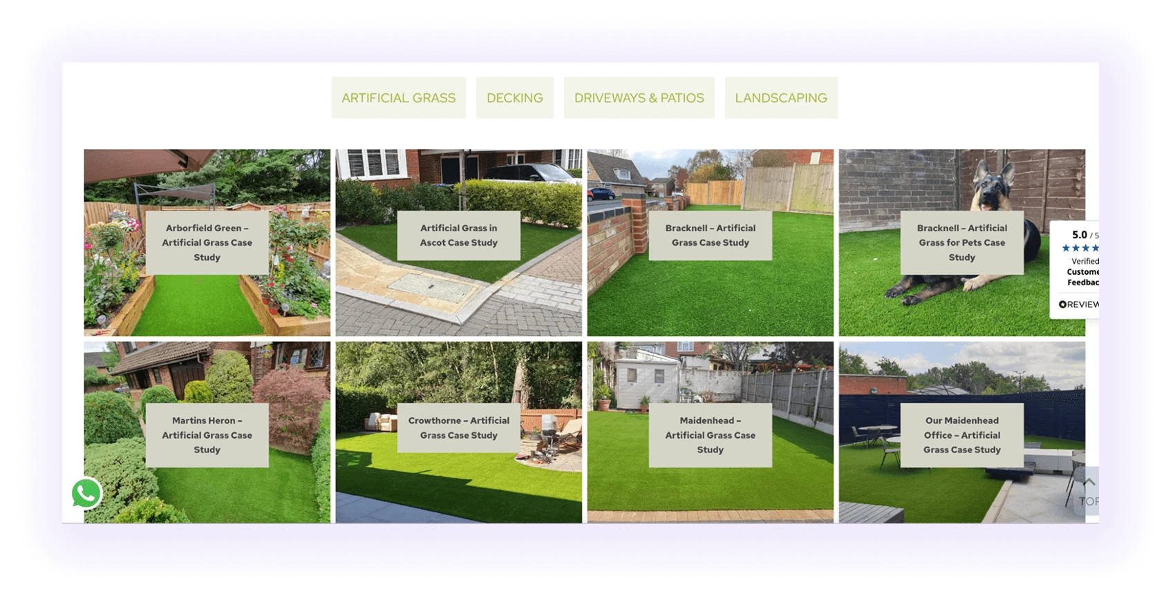 case studies for landscaper SEO