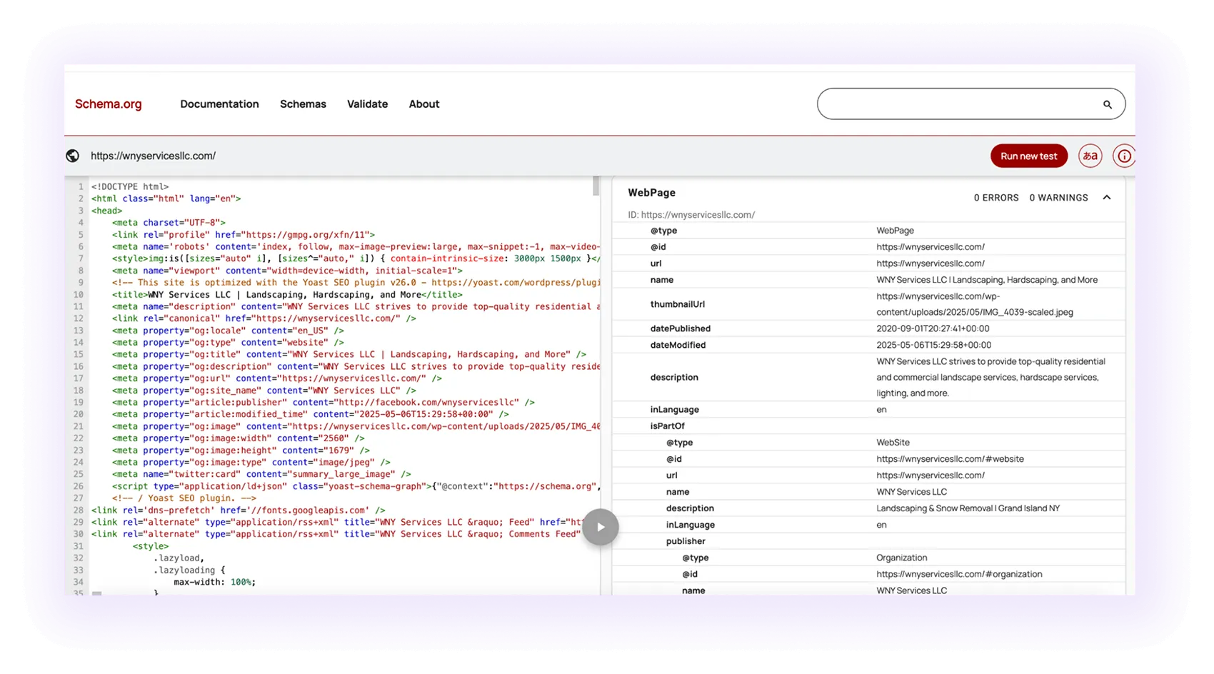 schema markup for landscaper SEO 