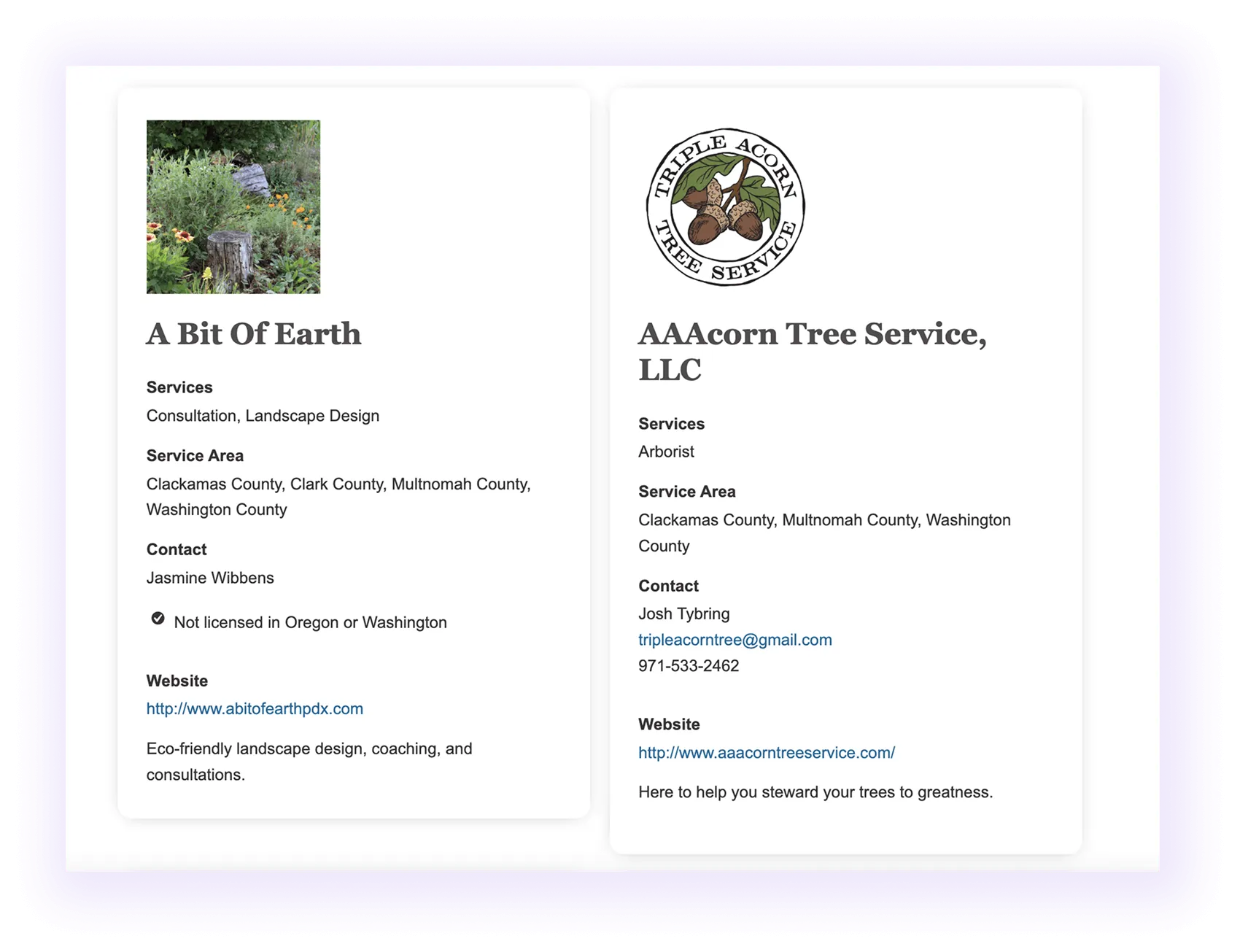Directory Listings for landscaper SEO