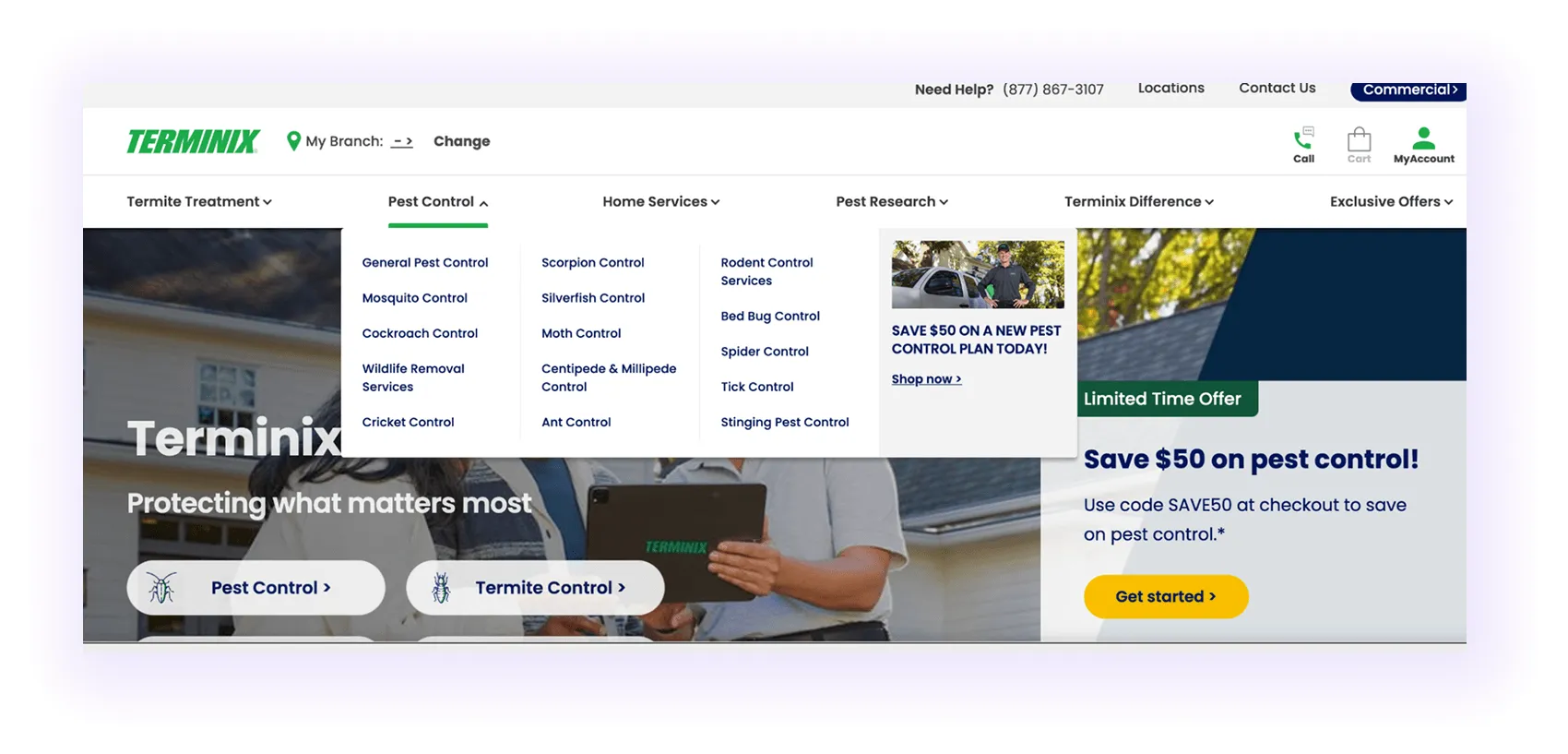 service pages for Pest Control SEO