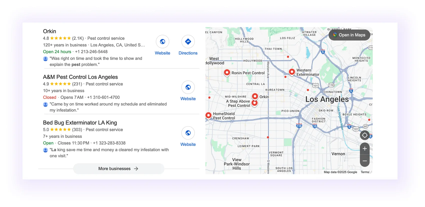 google mao for Pest Control SEO