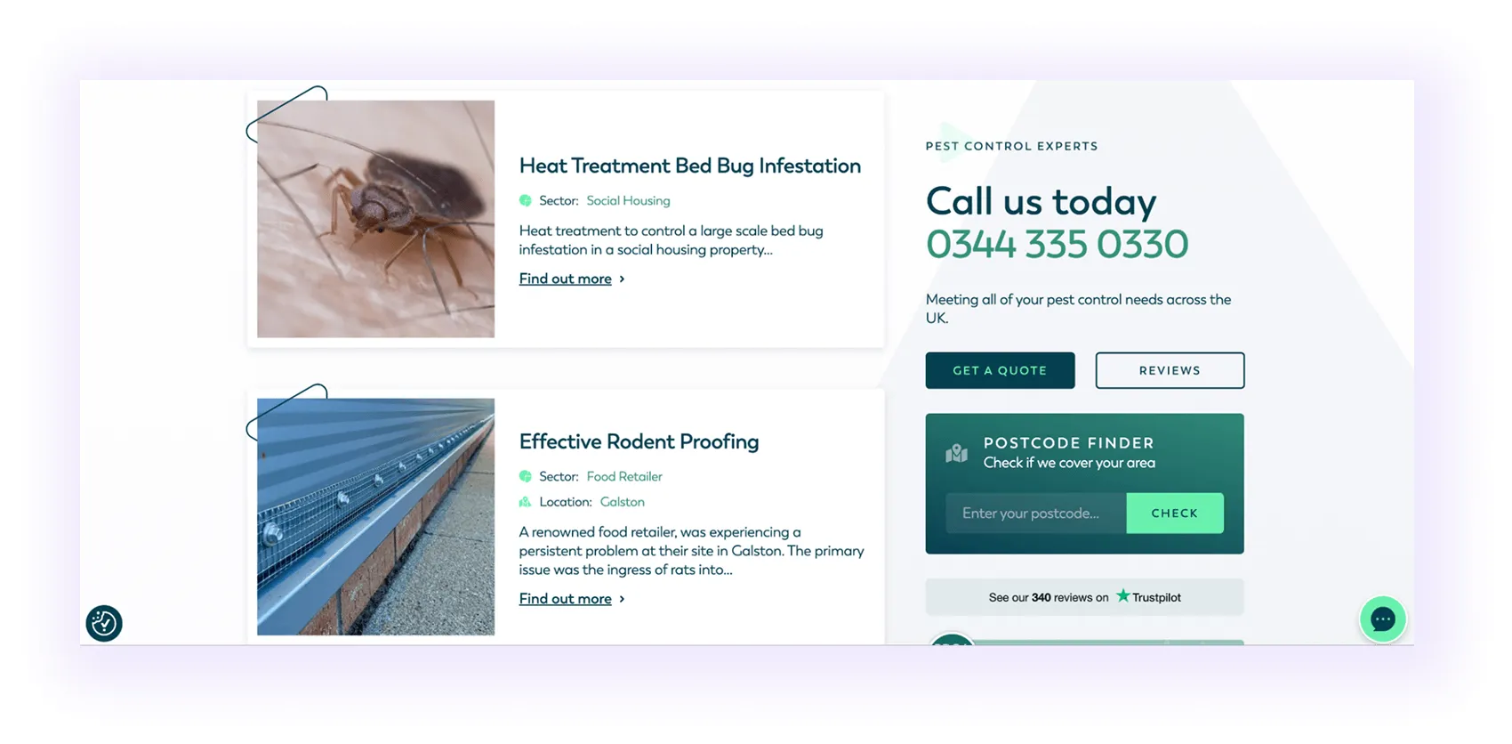 Visual and educational proof for Pest Control SEO