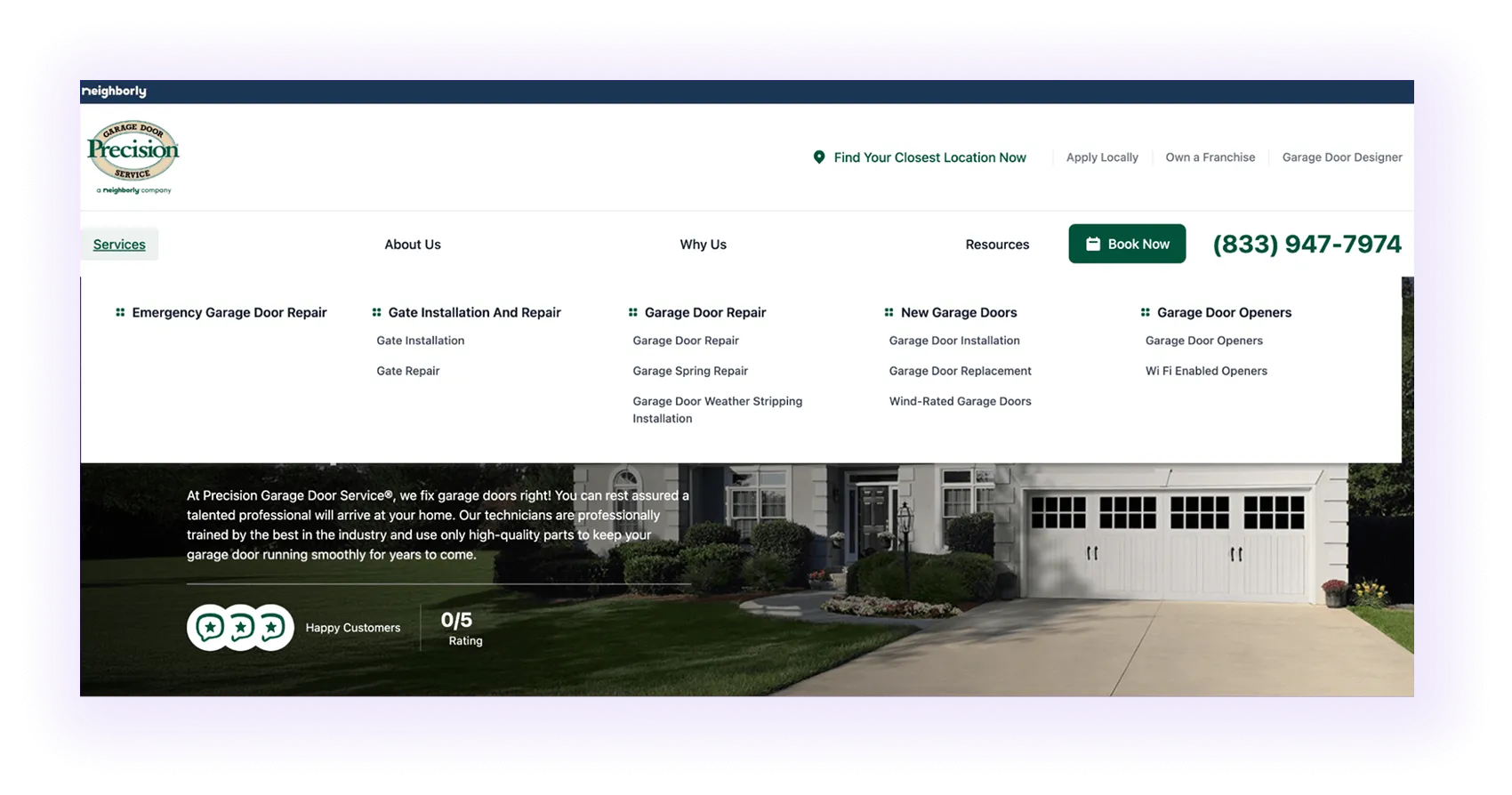 Service Pages for Garage Door SEO