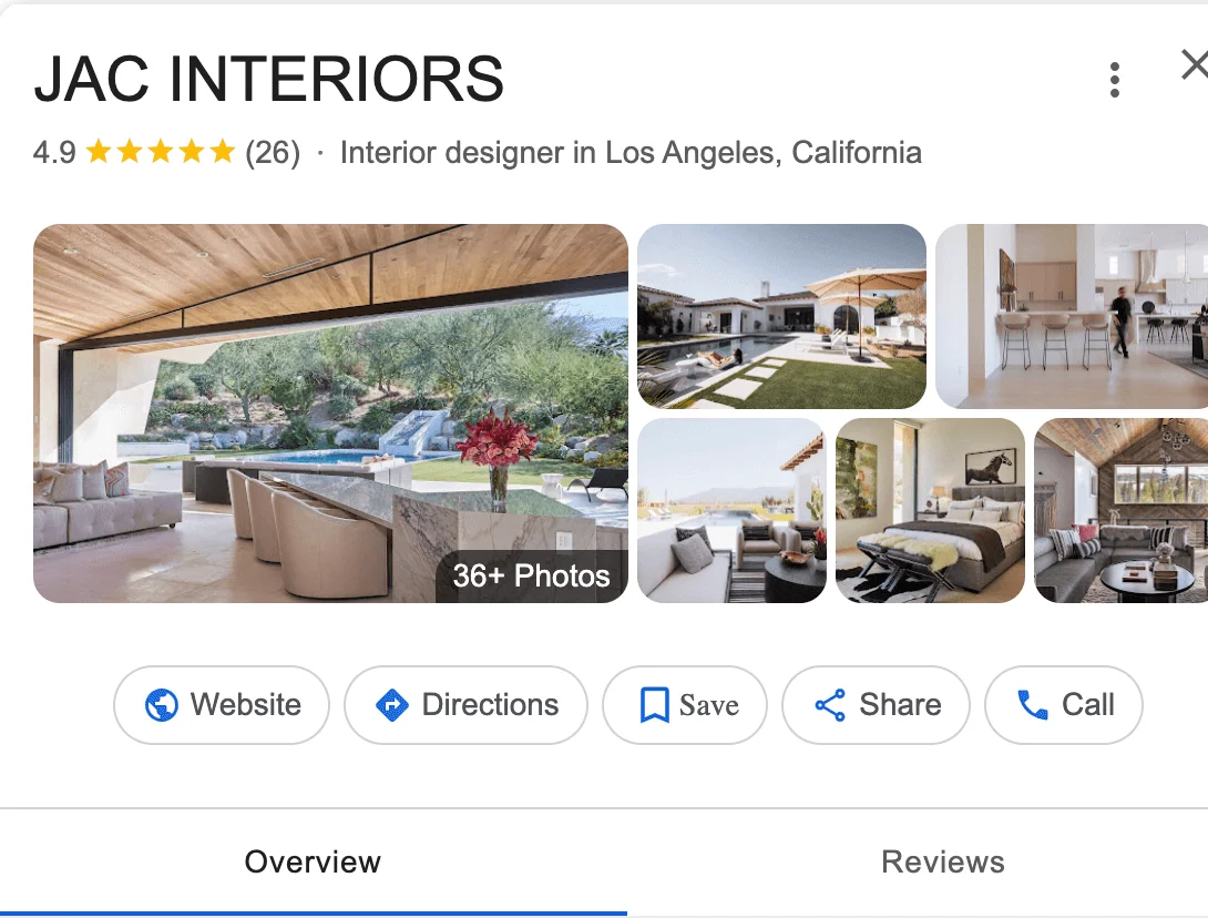 Google Business Profile for Interior Design SEO