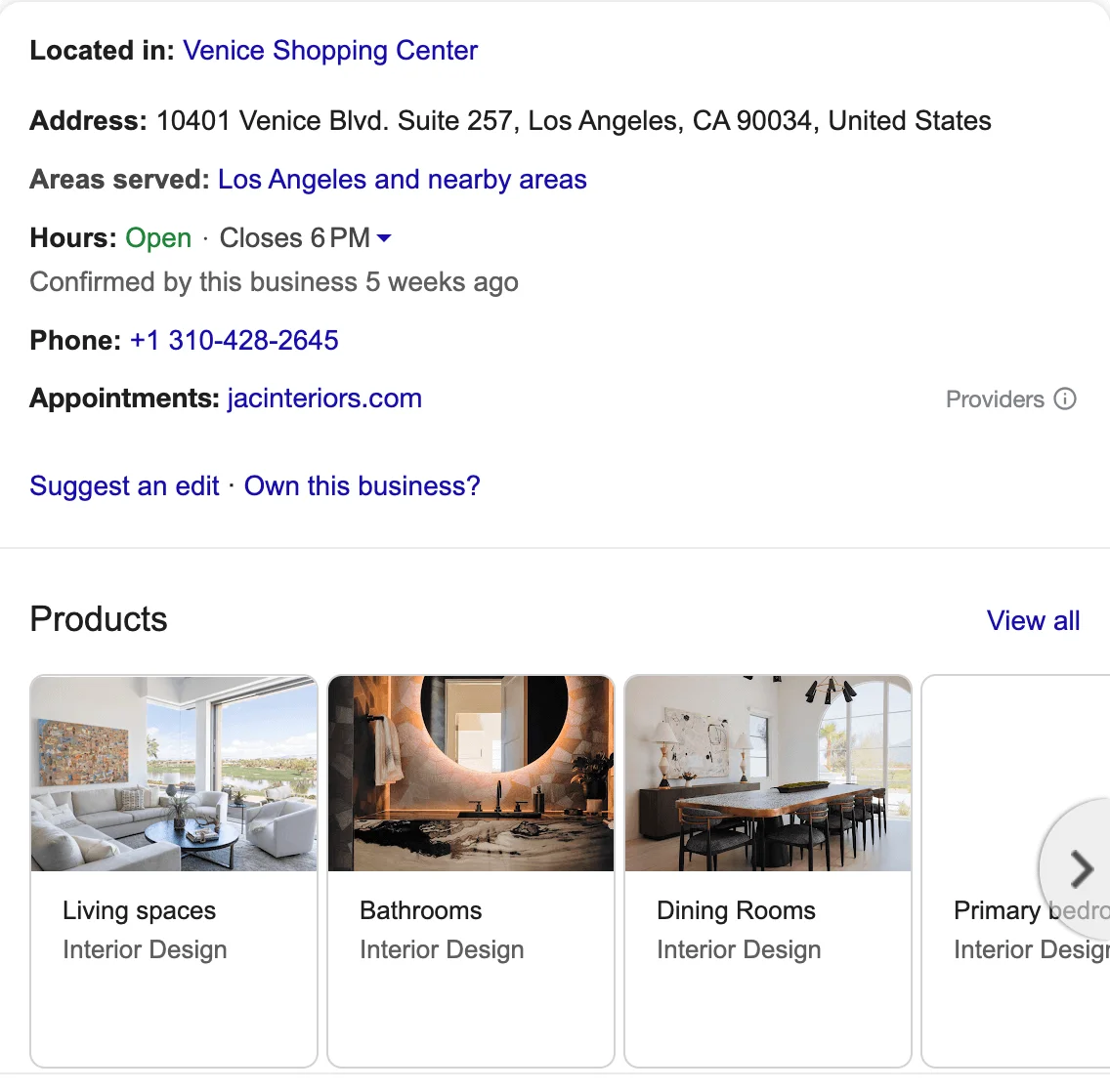 Google My Business For Interior Design SEO