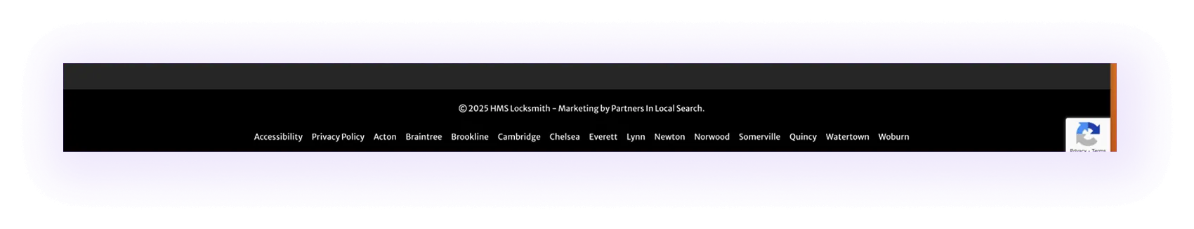 Footer for Locksmith SEO