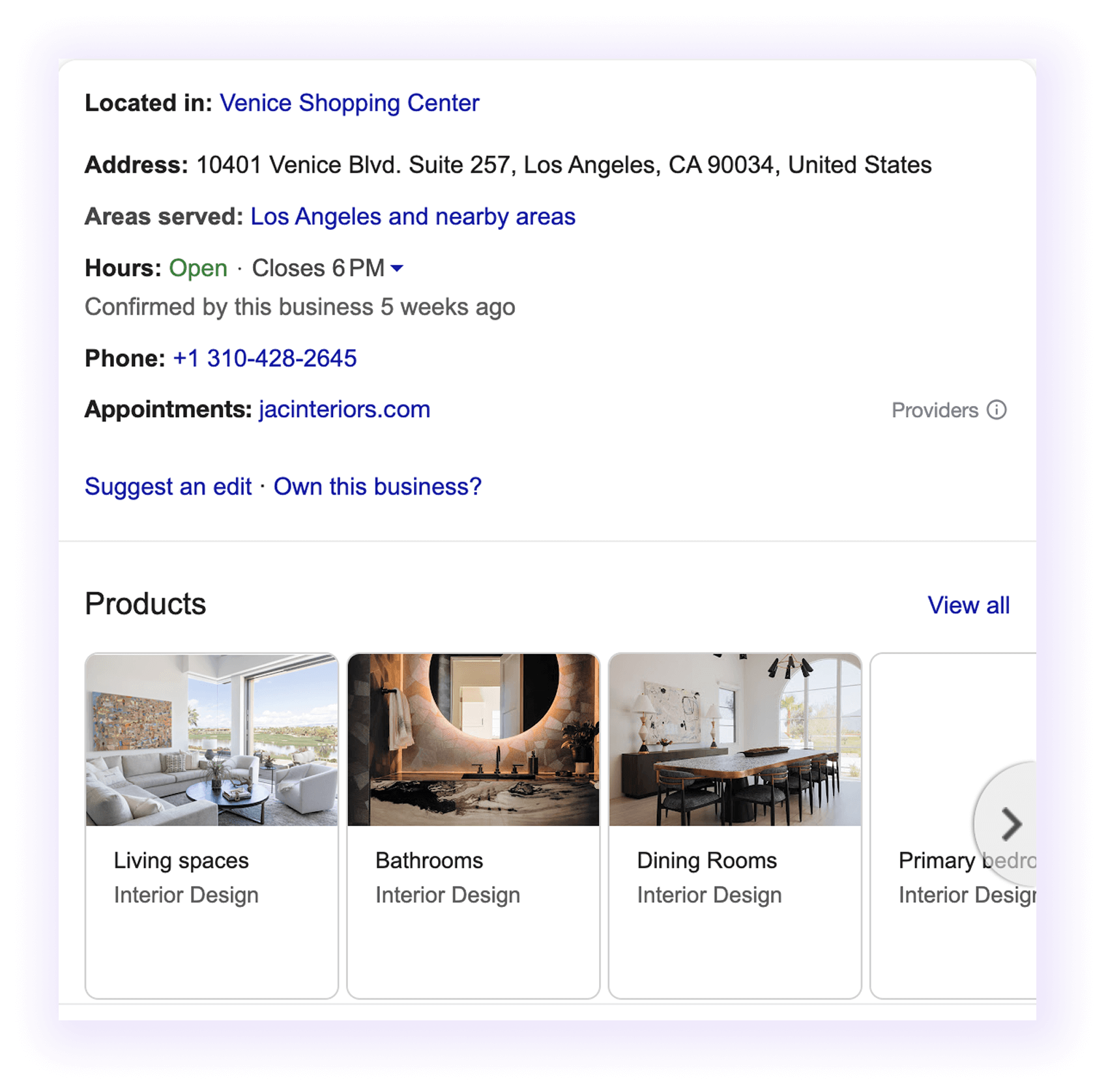 Google My Business For Interior Design SEO