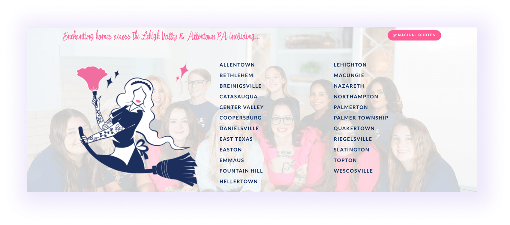  An example of a cleaning website location pages