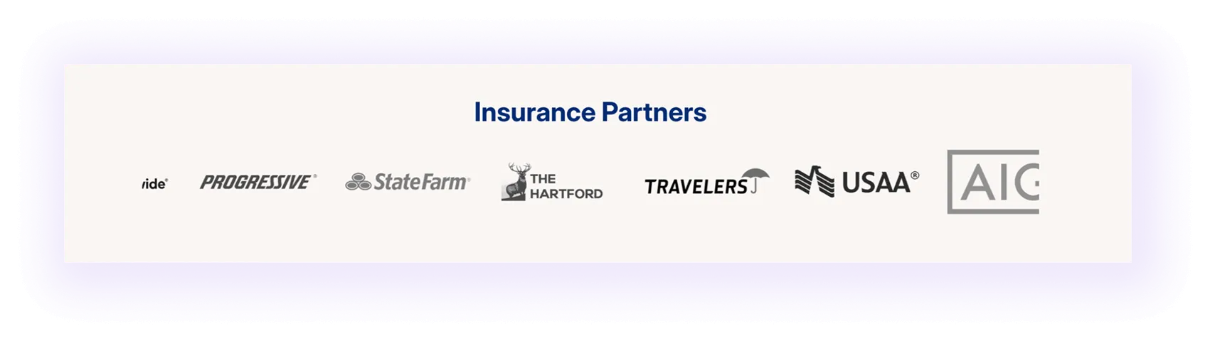 insurance partnerships and certifications block on a restoration website