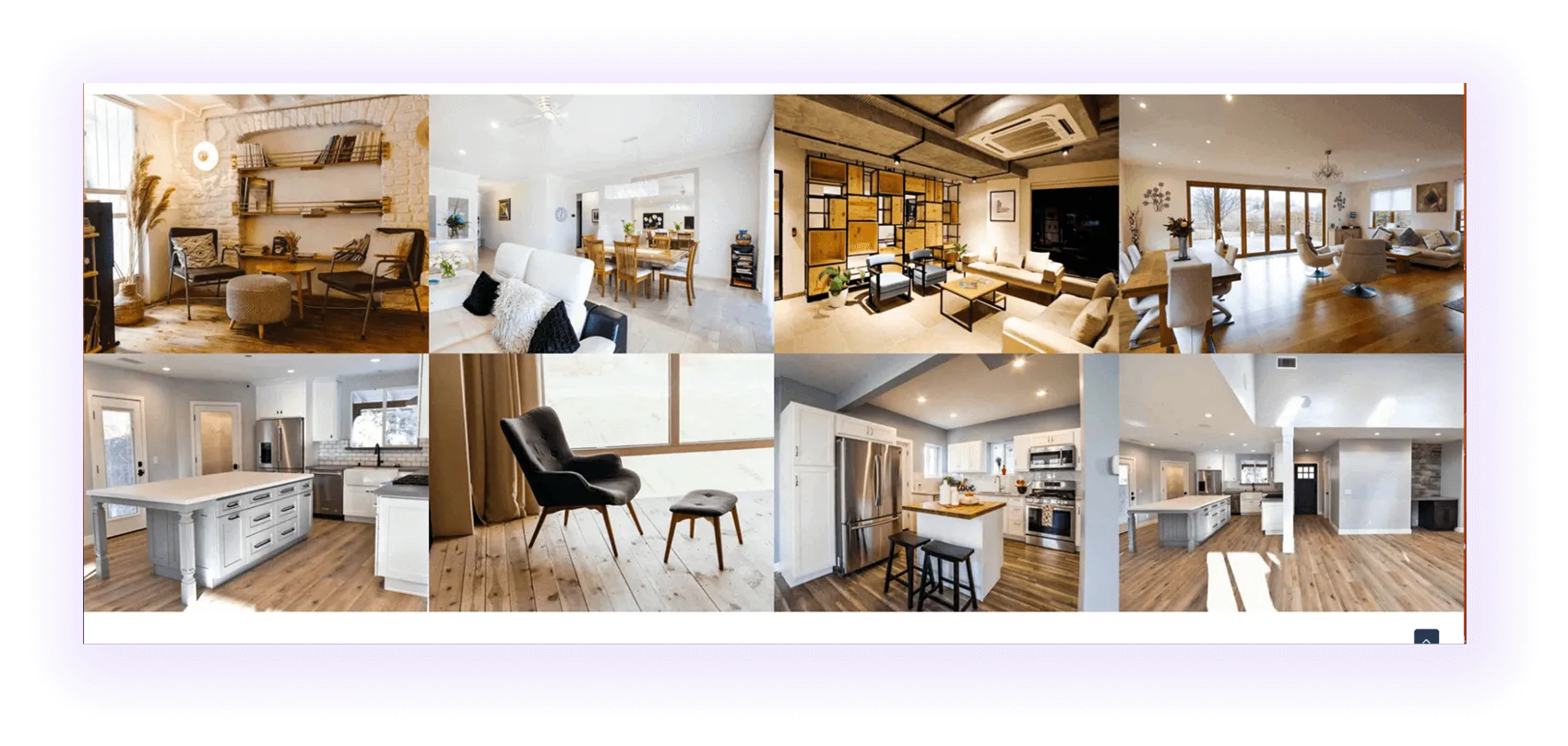 Case studies block on a flooring website