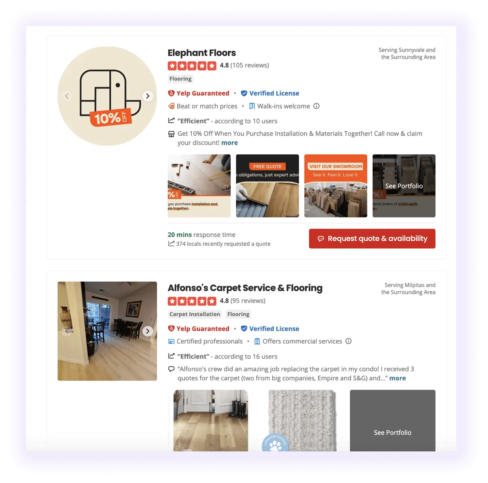 flooring websites linked on a flooring directory