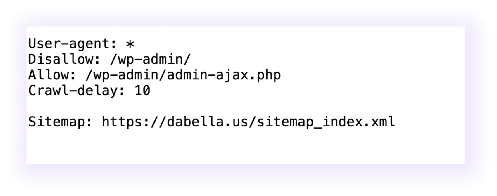 robots.txt example example of a home improvement website