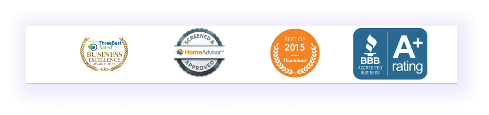 awards and licenses block on a carpet cleaner website