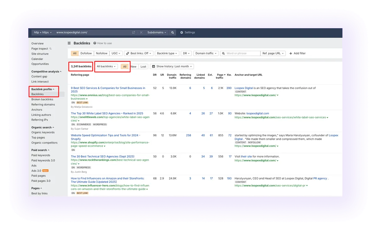 Backlink Profile Analysis