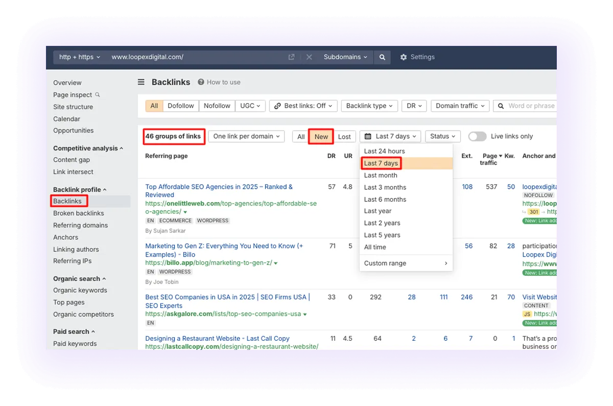 Focus on growing your backlink profile