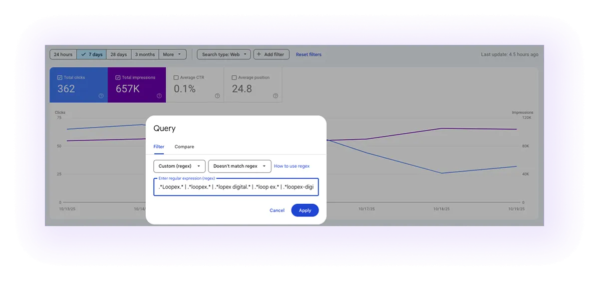 Search Console - Branded Terms Excluded