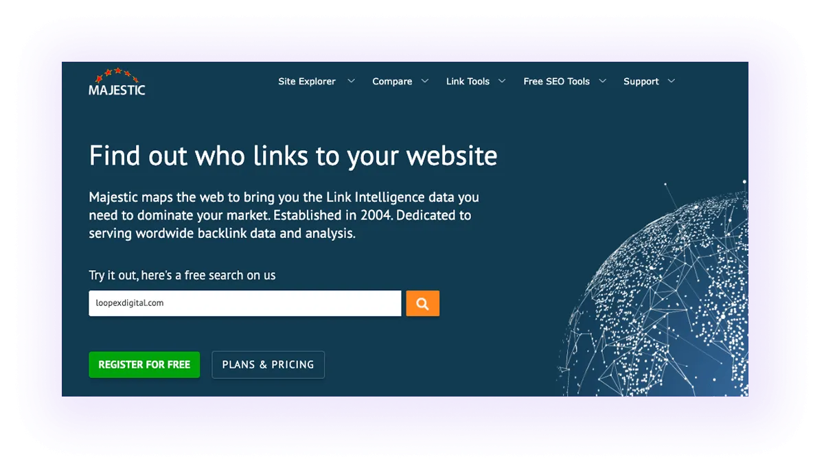 Majestic - For Backlink History