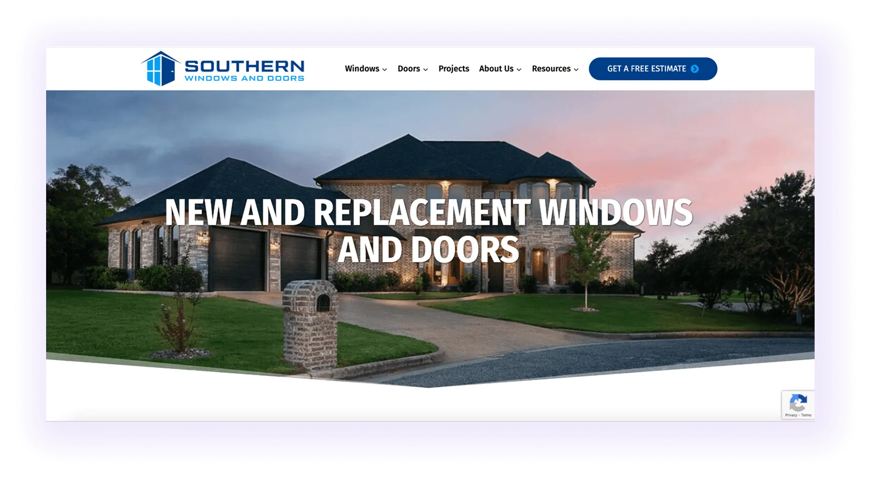 Window and Doors Website Hierarchy