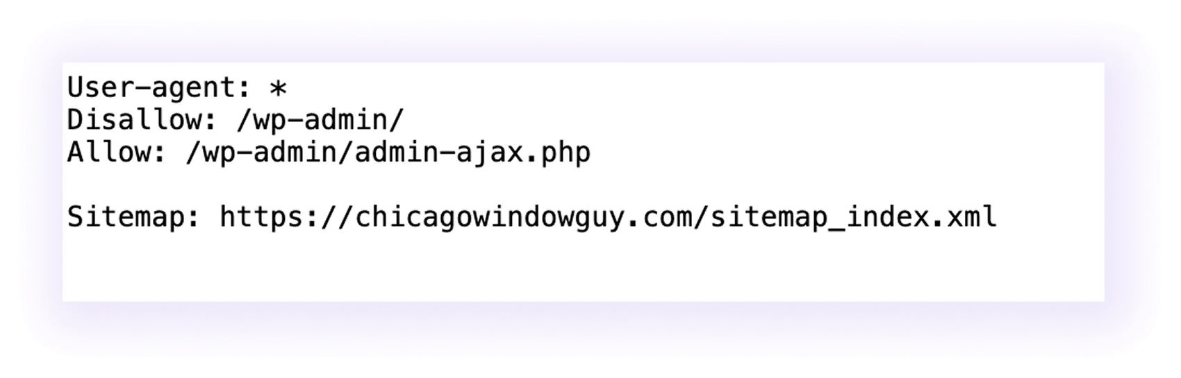 robots.txt file for window and door installation website 
