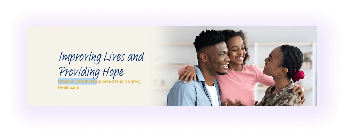 example of a local keyword use in local healthcare provider website