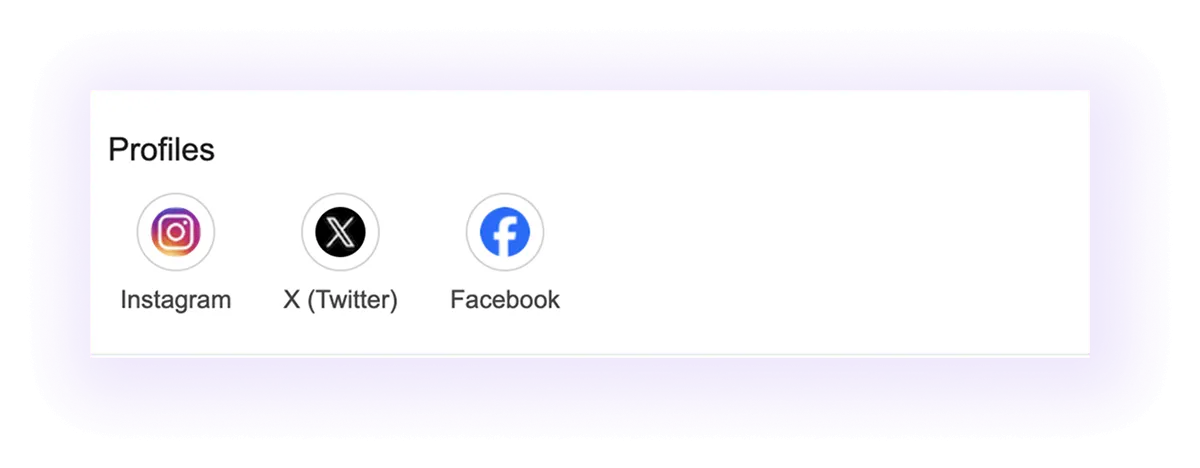 social media section example for optometry GMB listing