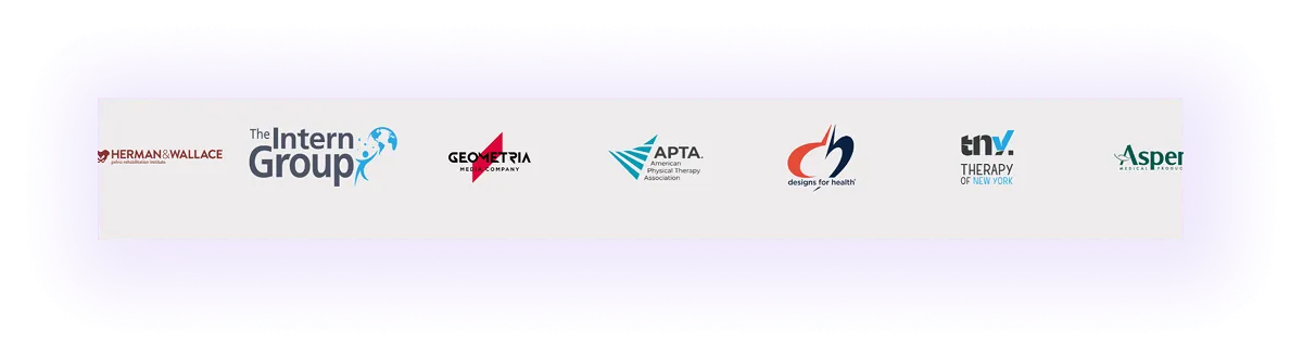 partner organizations block on a physiotherapy website