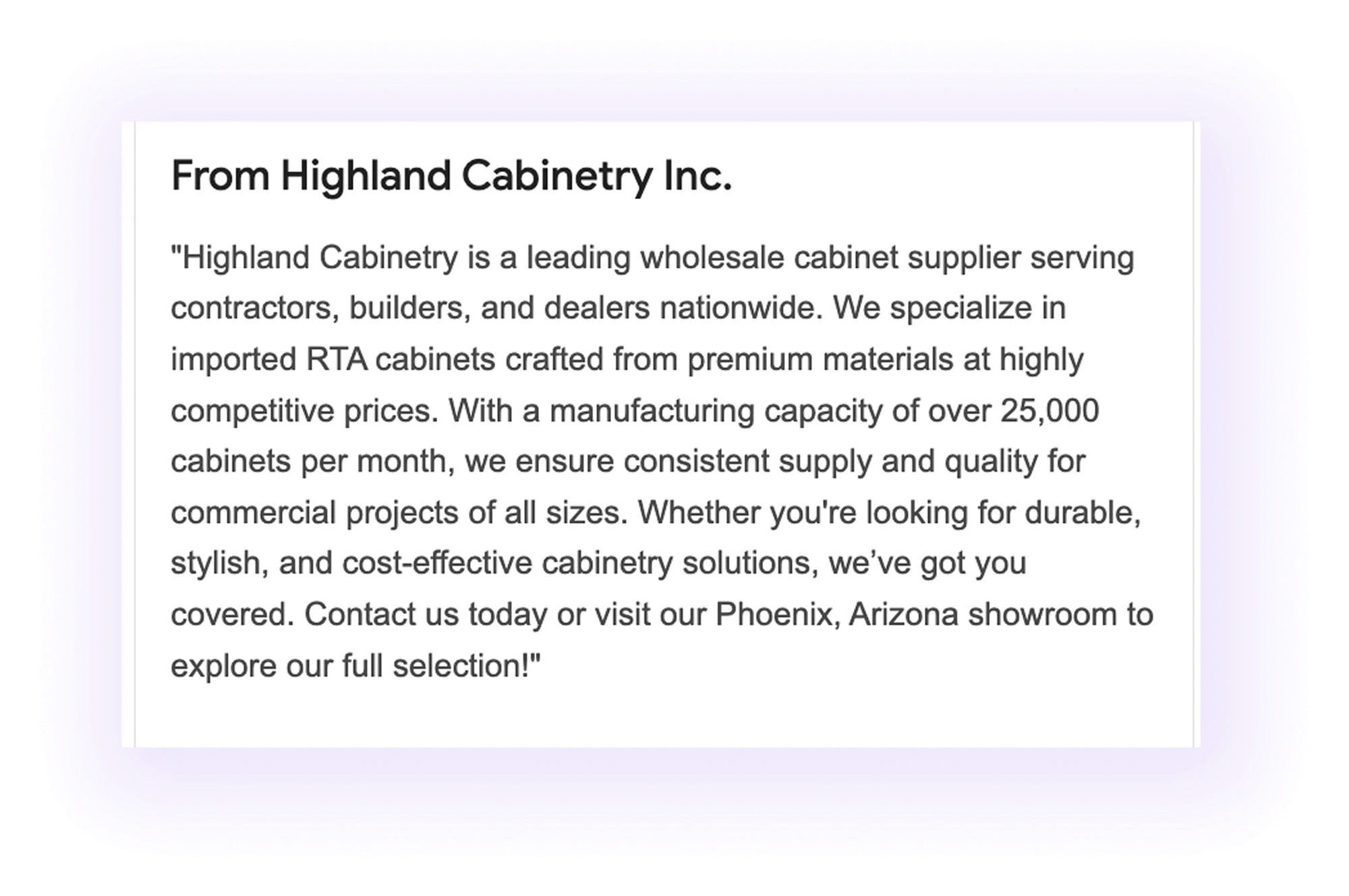 Example of well optimized GMB