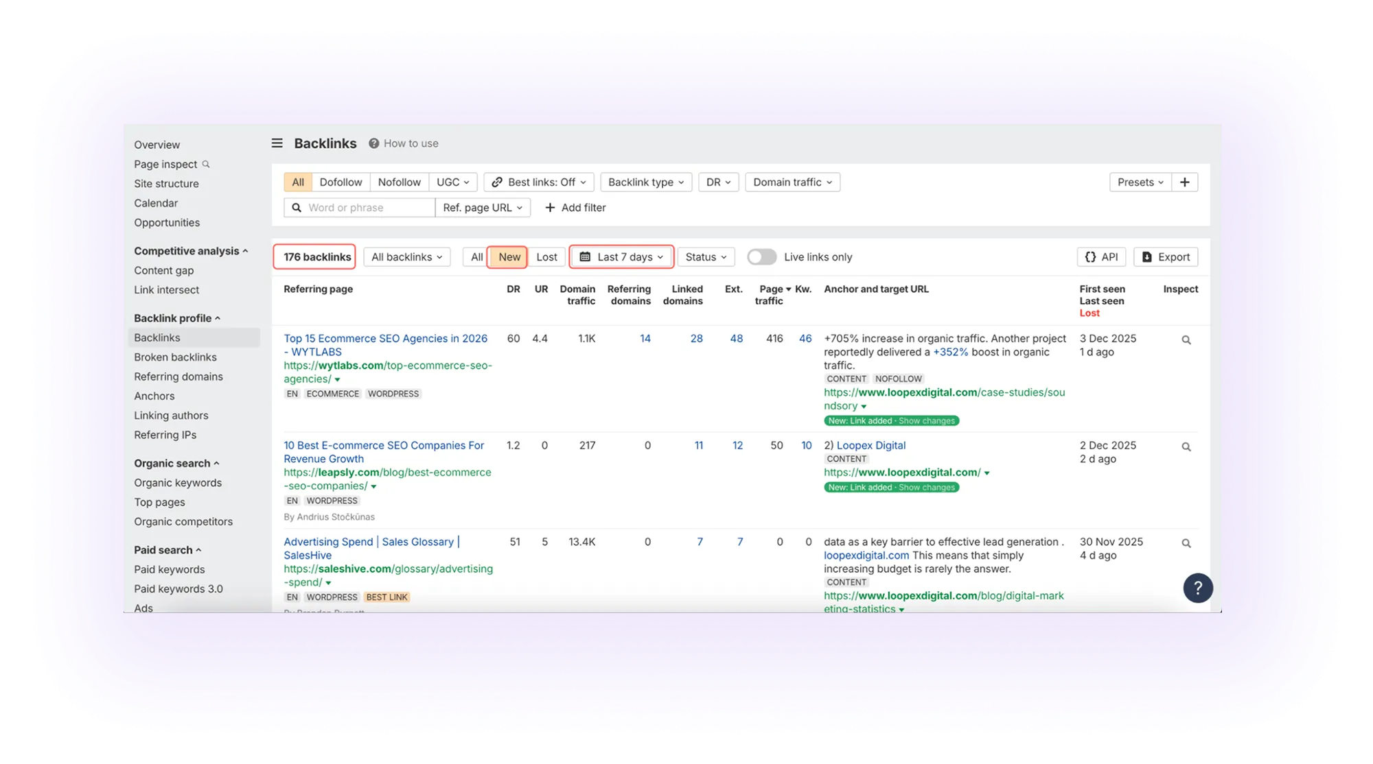 track the number of backlinks your site has