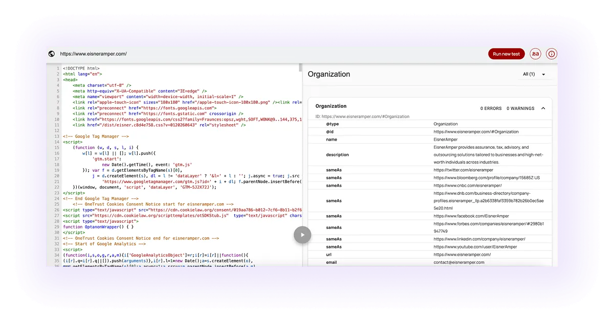 example of schema markup for an accounting business website