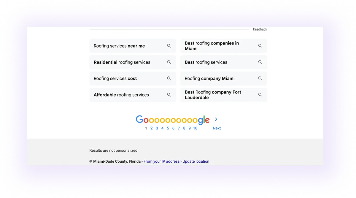 Use Google’s related searches, or People Also Ask for keyword research