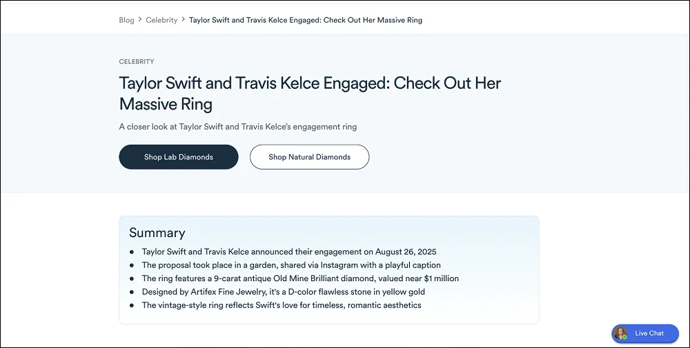 RareCarat Celebrity Engagement Ring Values