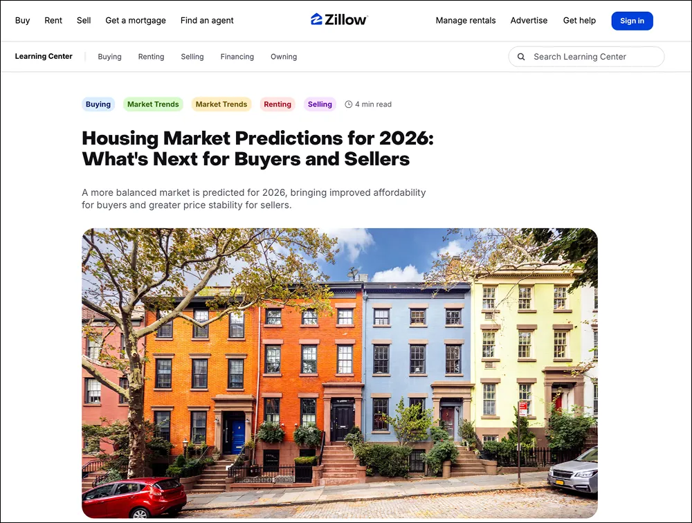 Zillow Housing Market Predictions Survey