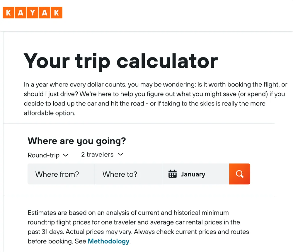 Kayak Summer Trip Calculator