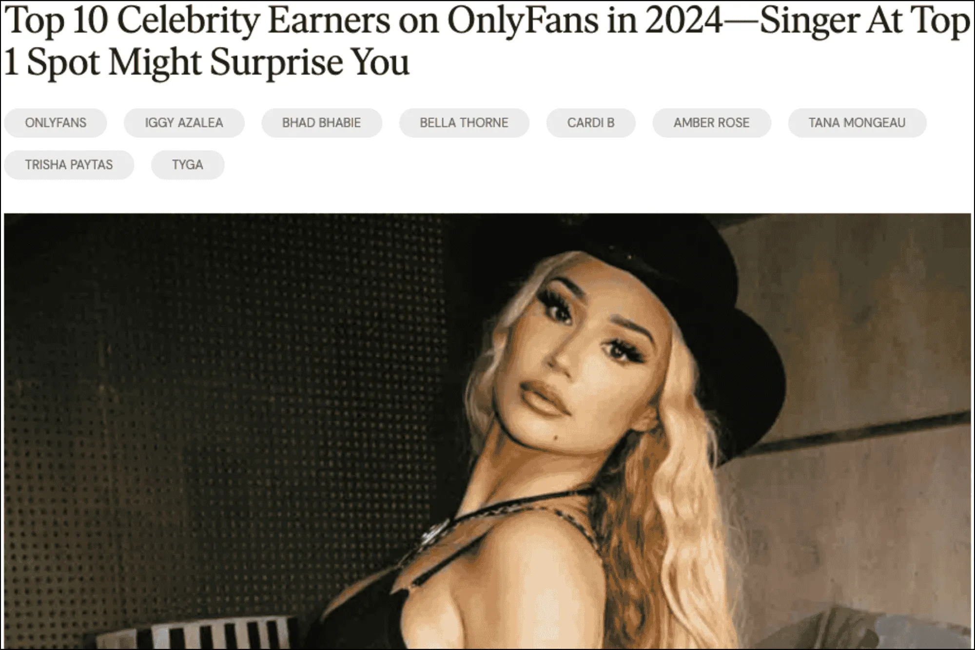 "Celebrities with OnlyFans Side Hustles" adult site digital pr example