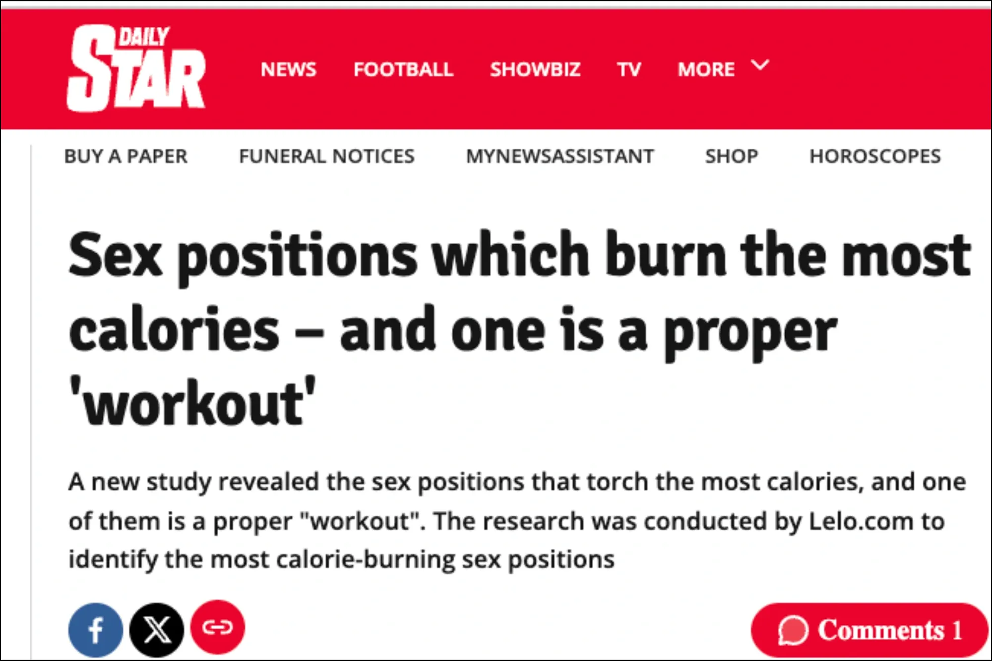 "Top 10 Sex Positions That Burn the Most Calories" adult site digital pr example