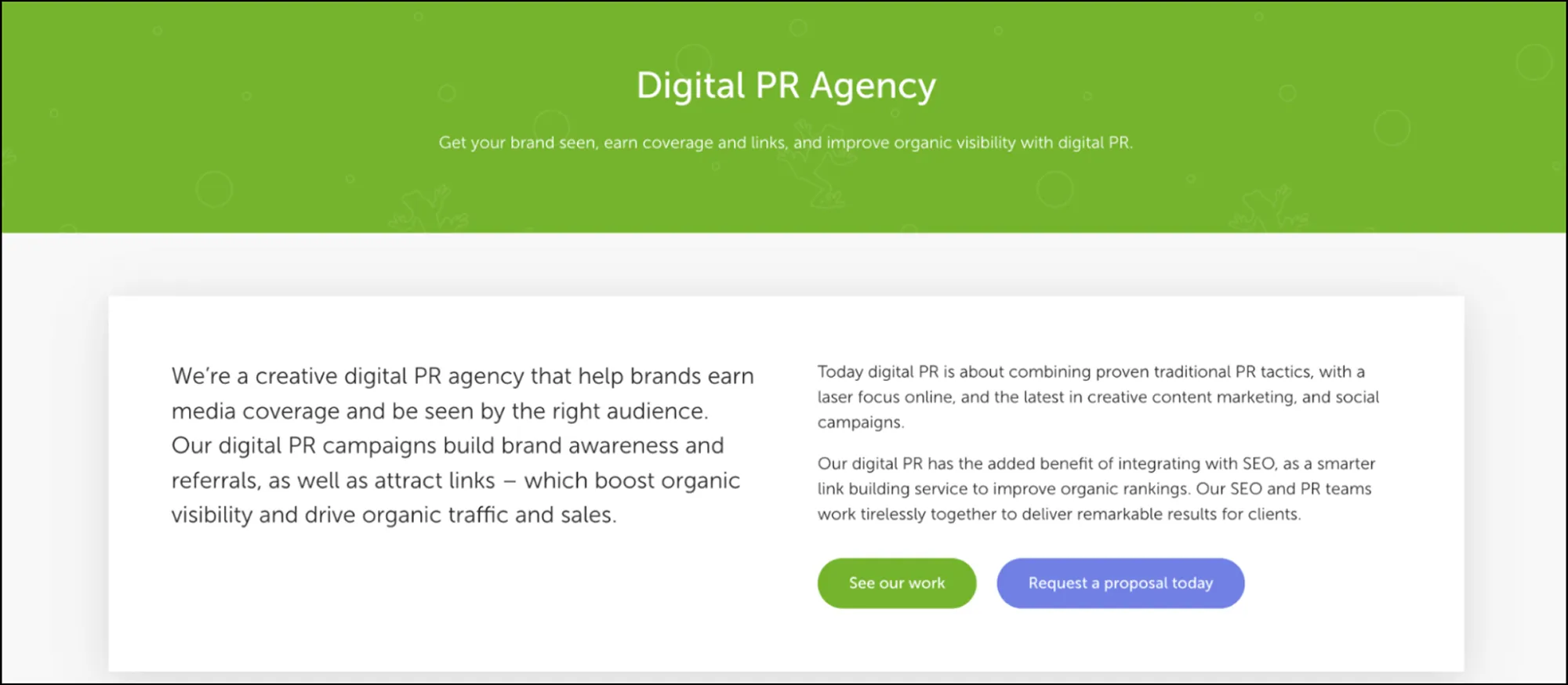 Screaming Frog as one of the top digital pr agencies