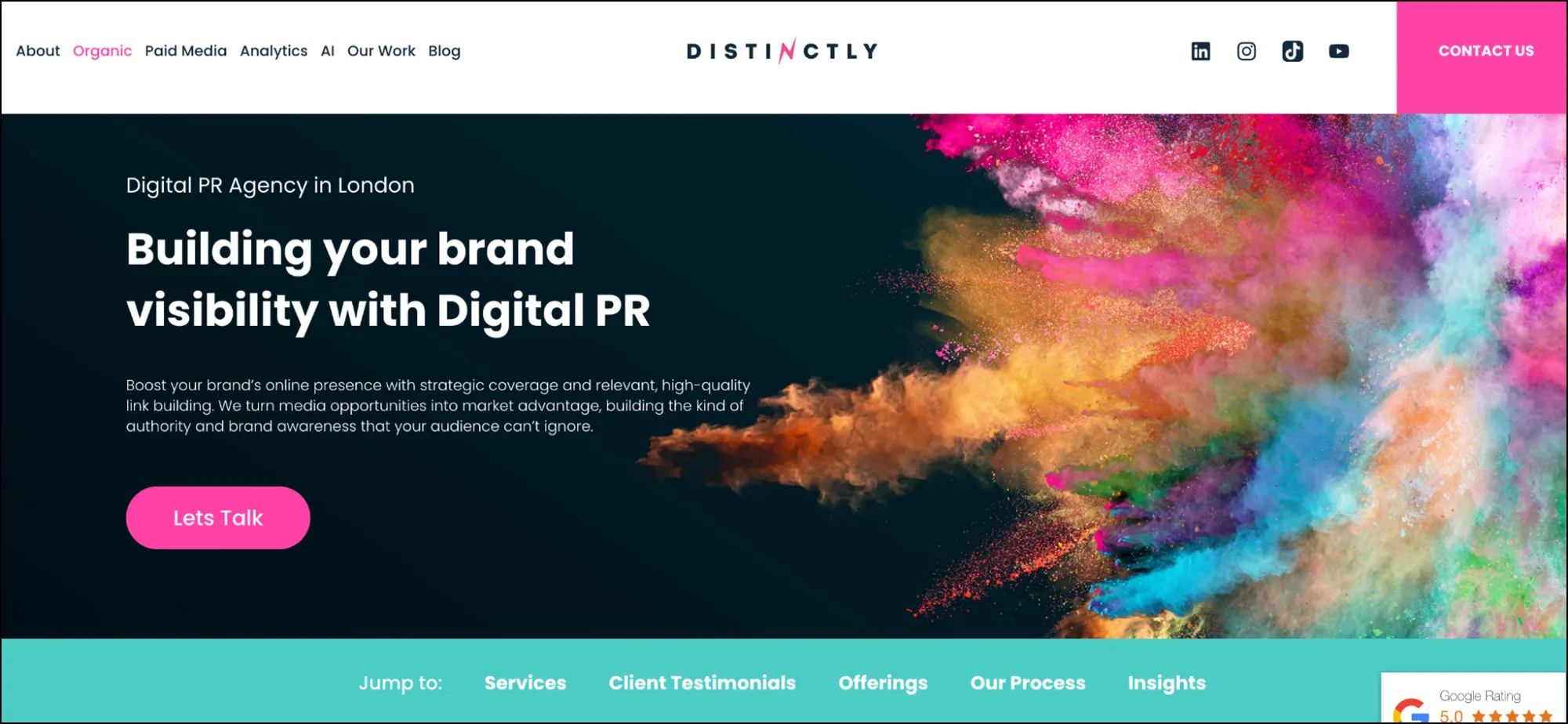 Distinctly  as one of the top digital pr agencies