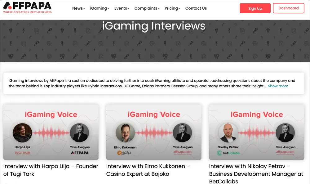 Expert Commentary PR example for Casino Websites