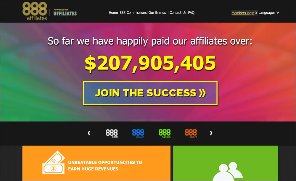 Affiliate Partnerships PR example for Casino Websites