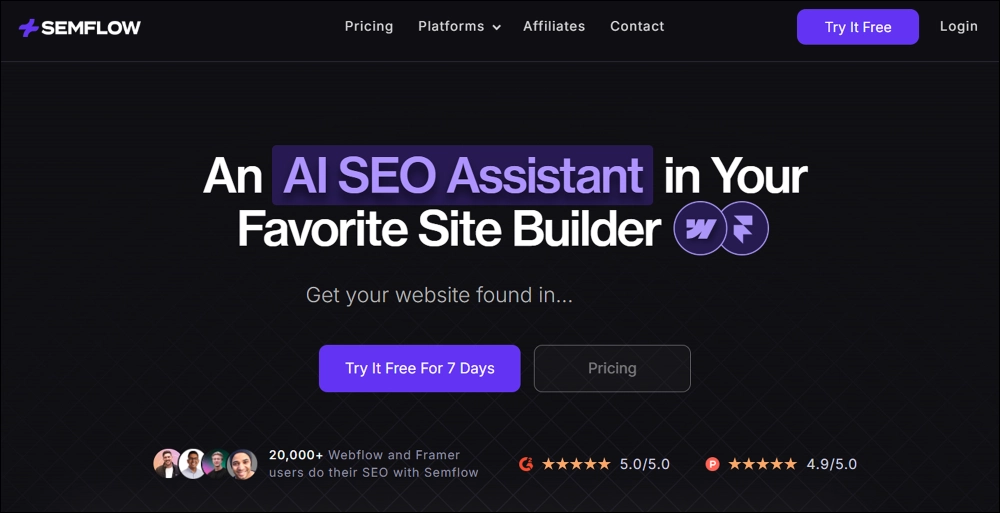 Semflow – Best For In-Designer SEO audits 